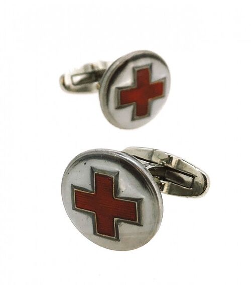 Gemelos Botones Originales Cruz Roja